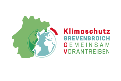 Logo Text Klimaschutz Grevenbroich - Gemeinsam Vorantreiben