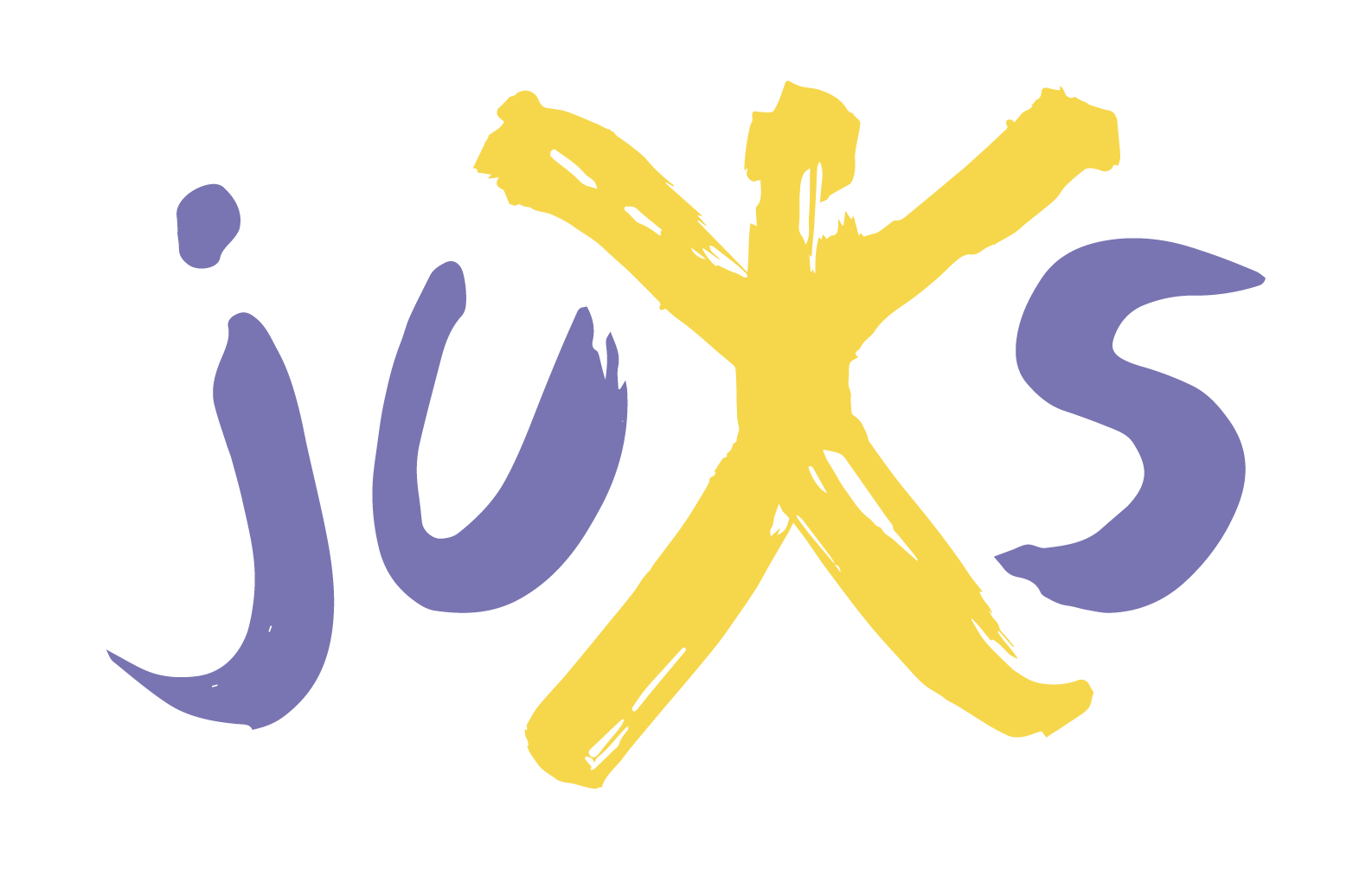 Logo der Jugendkunstschule: die 4 Buchstaben J U K und S, das K ist stilisiert als Strichmännchen