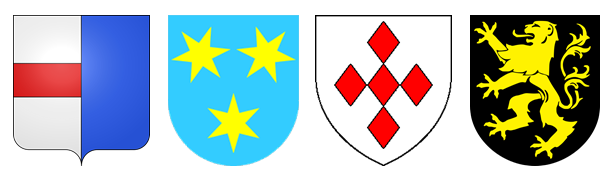 Grafik Wappen der Partnerstädte