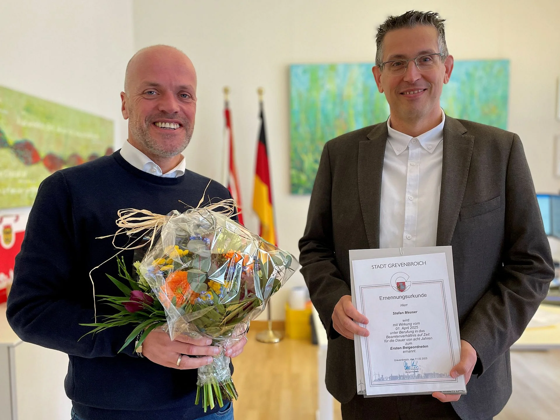 Foto von BM Klaus Krützen und Stefan Meuser