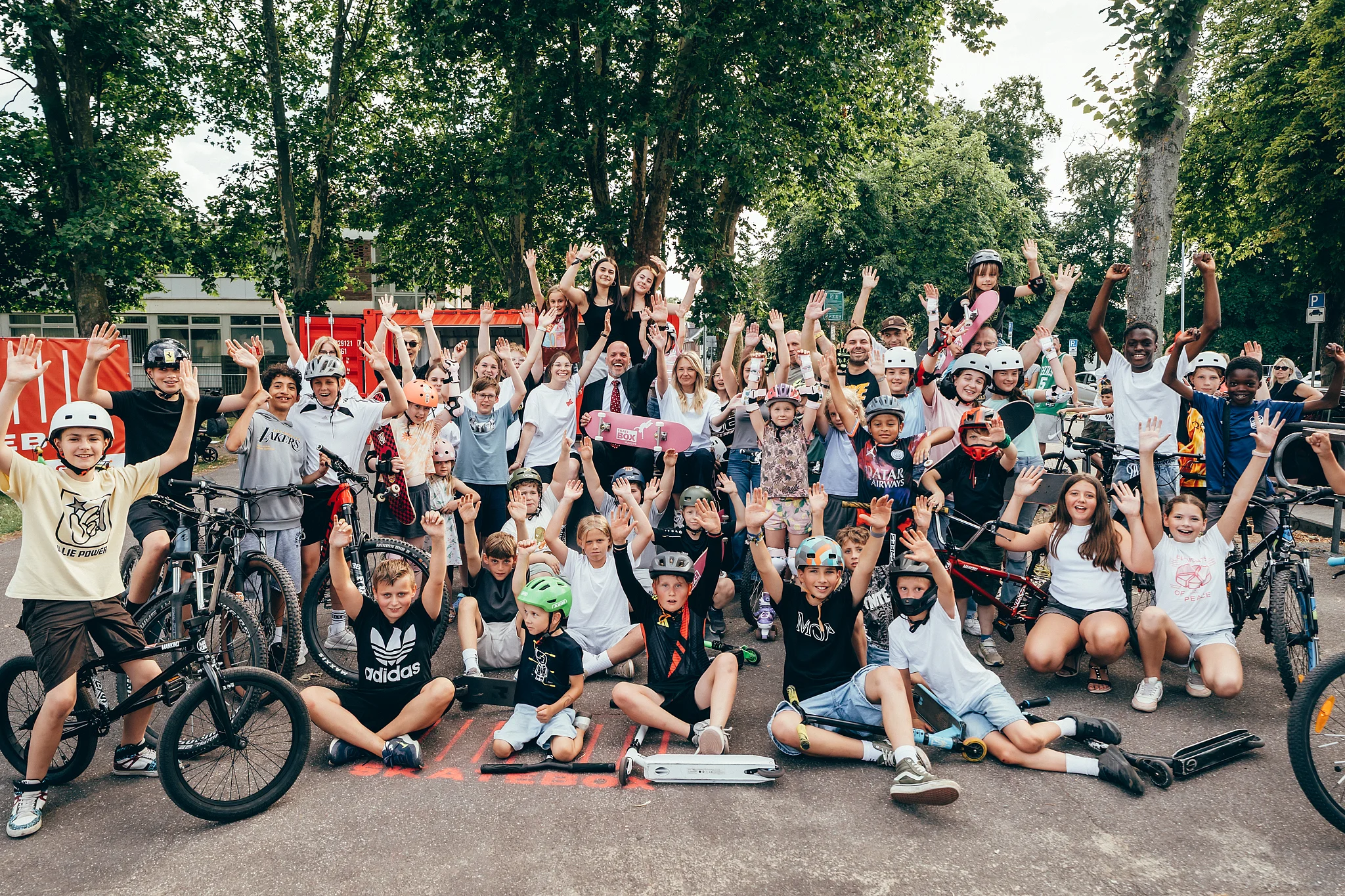Foto von Kindern an der Skatebox, Fotograf: Christoph Söldner