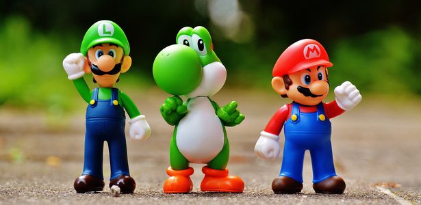 Foto Mario, Luigi und Yoshi Figuren