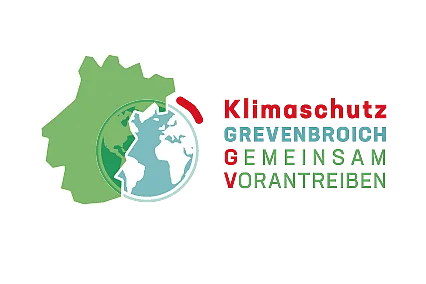 Logo Text Klimaschutz Grevenbroich - Gemeinsam Vorantreiben
