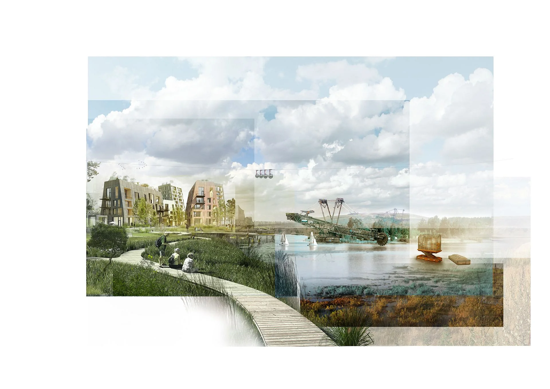 Foto: Collage Tagebausee / Cityförster / Zweckverband LANDFOLGE Garzweiler