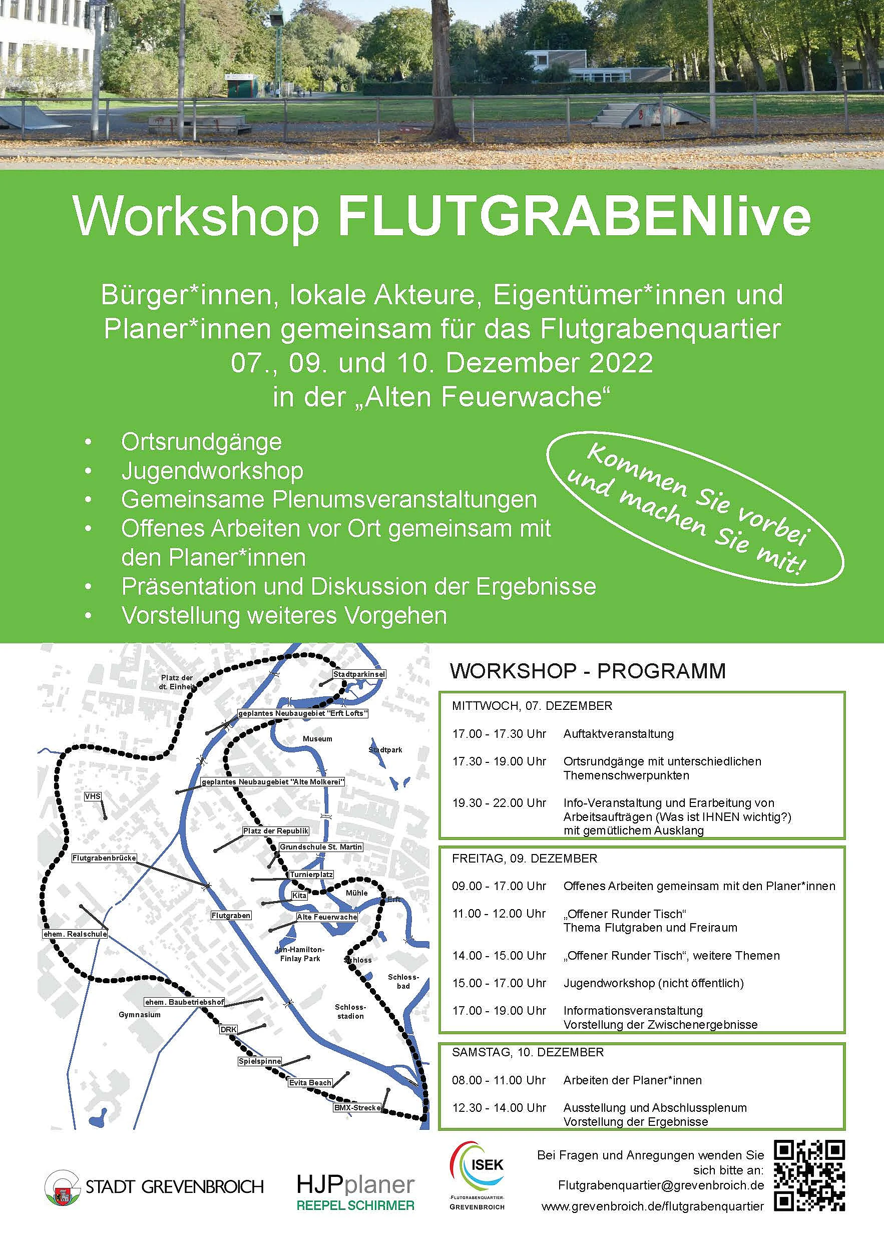 Plakat Workshop FLUTGRABENlive