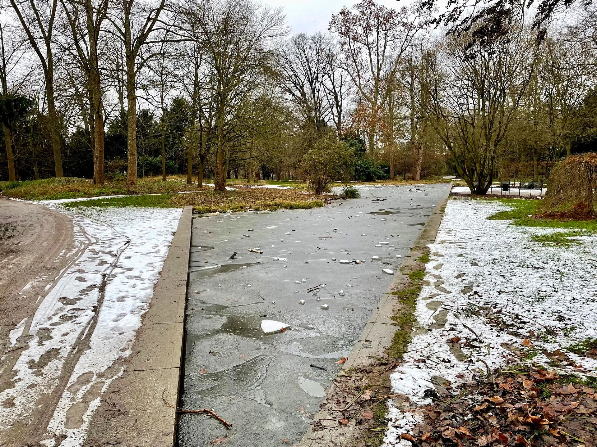 Foto Eisfläche im Stadtpark