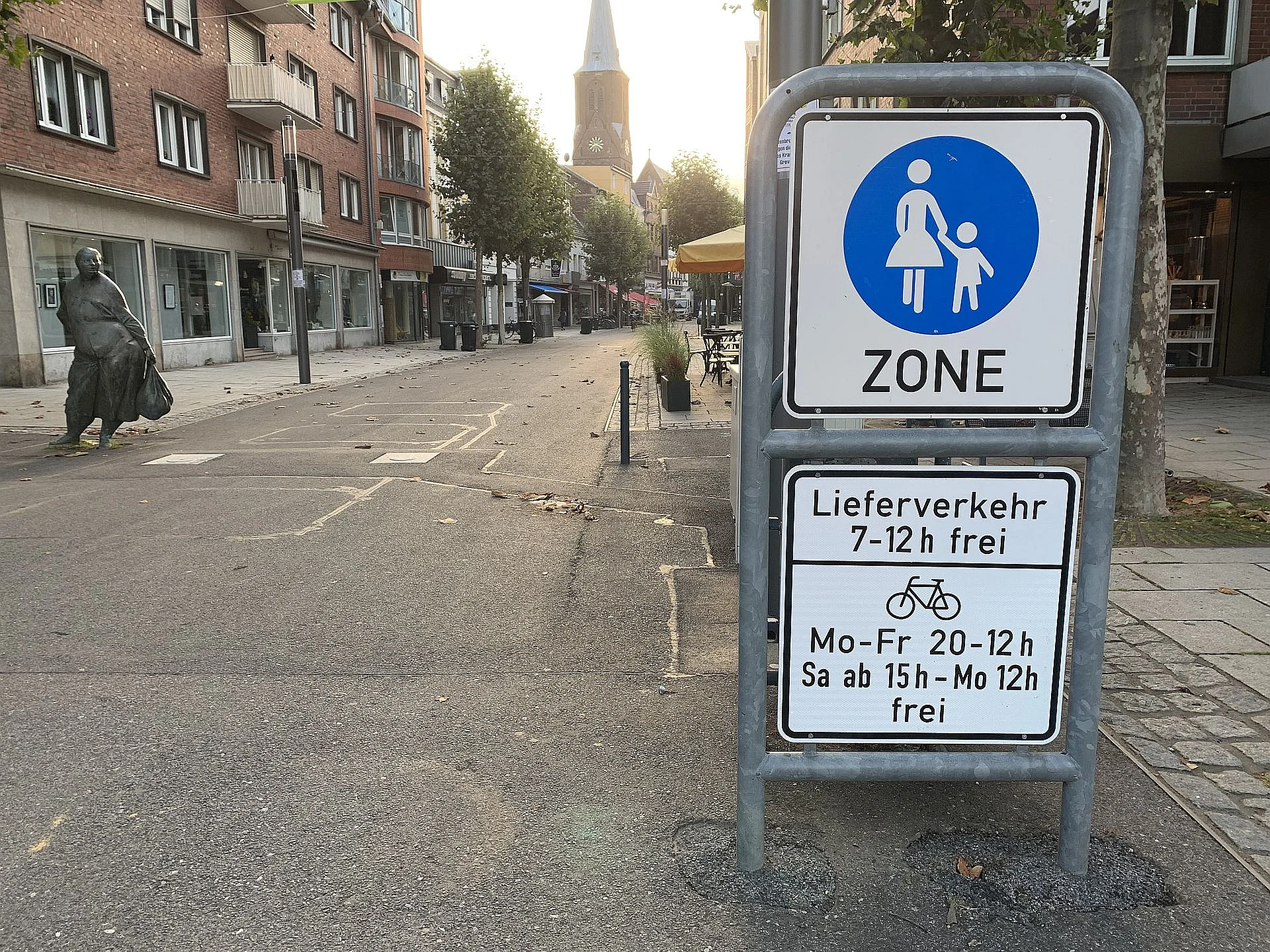 Foto Beschilderung Fußgängerzone
