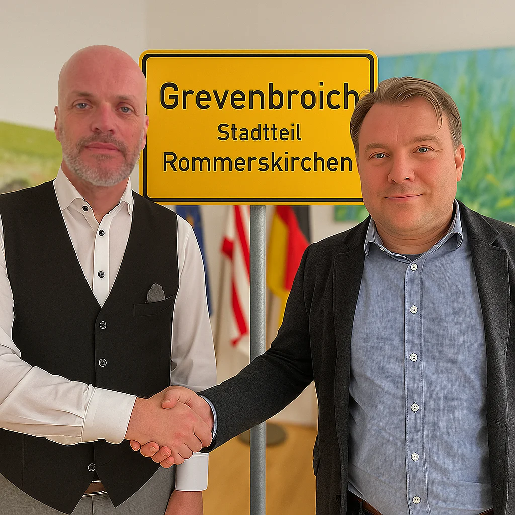 Foto von Bürgermeister Krützen und Dr. Martin Mertens
