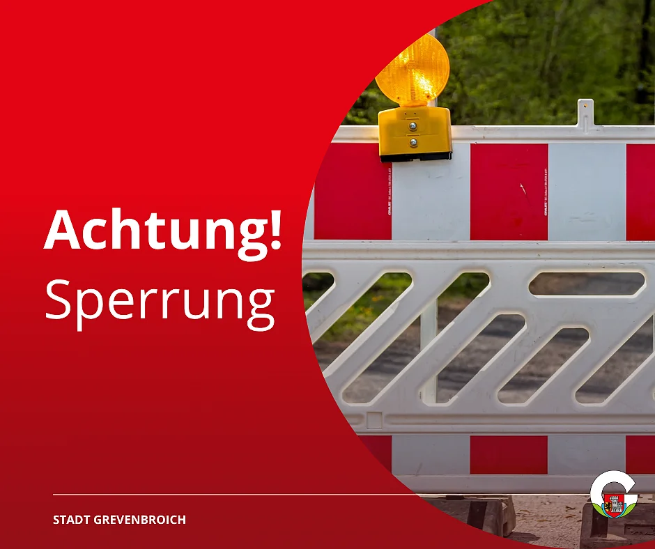 Grafik einer Straßenabsperrung