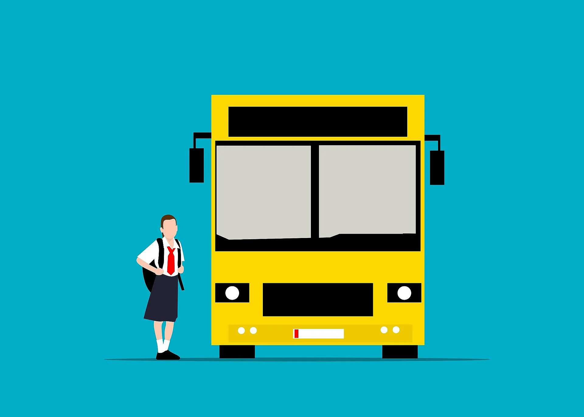 Grafik eines Schulbusses (Symbolbild)