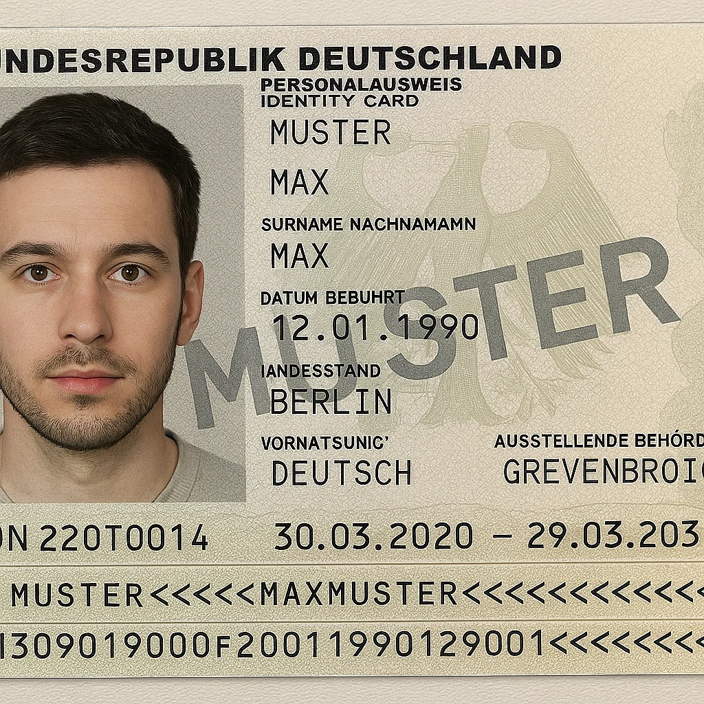 Grafik Personalausweis KI-genriert