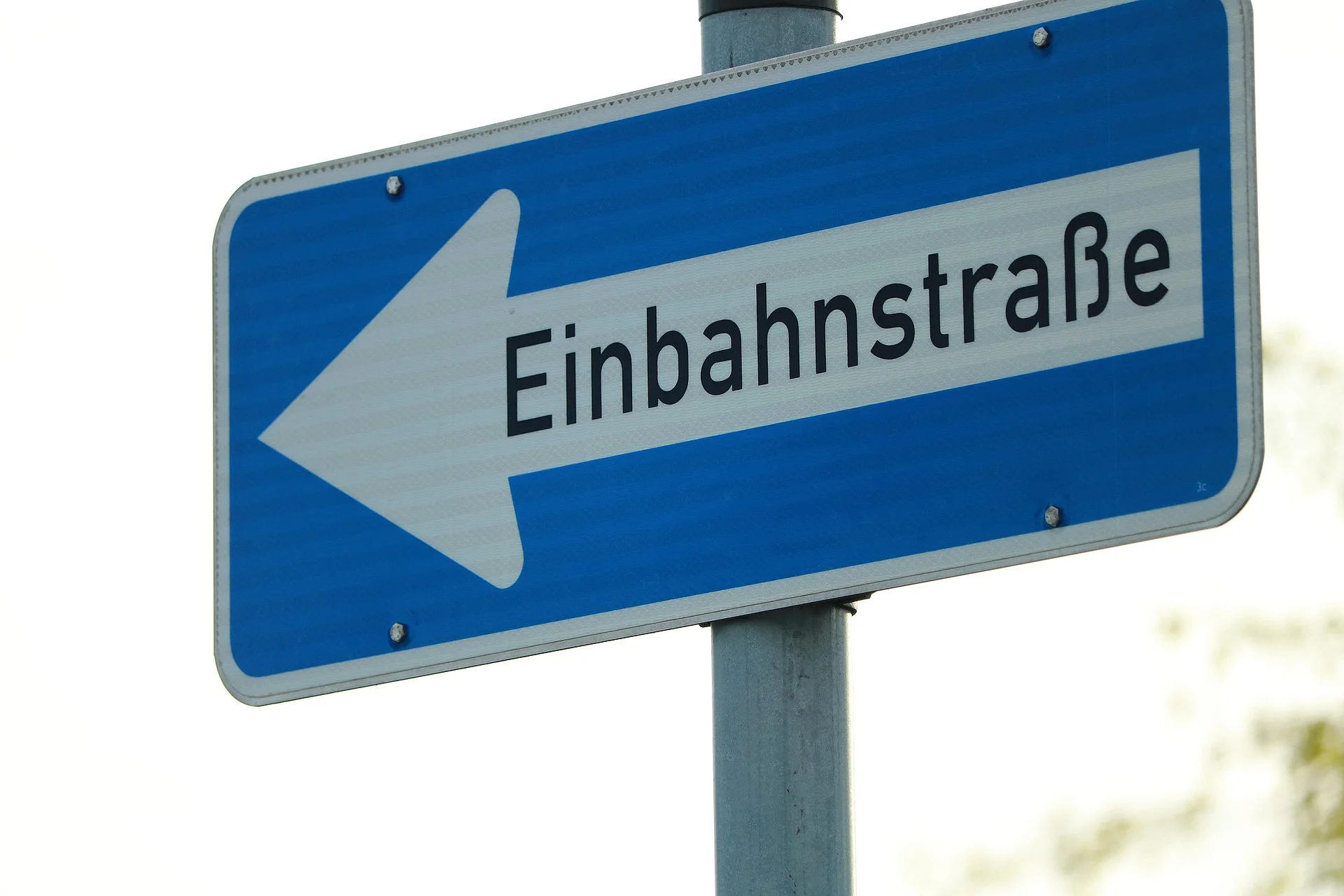 Foto eine Einbahnstraßenschildes