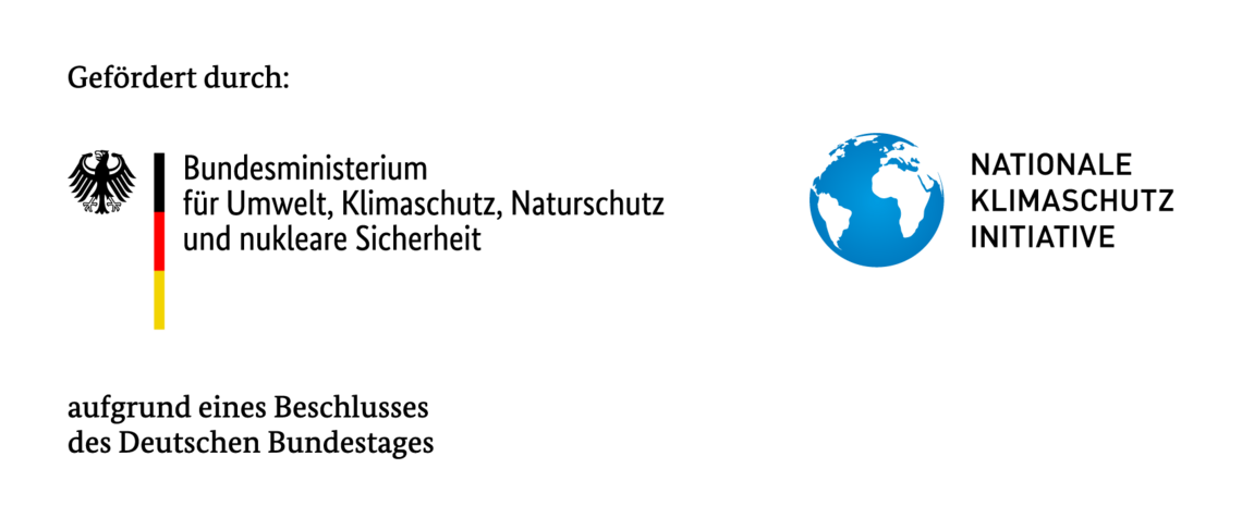Logos Gefördert durch das Bundesministerium für Umwelt, Klimaschutz, Natur und nukleare Sicherheit und der Nationalen Klimaschutz Initiative
