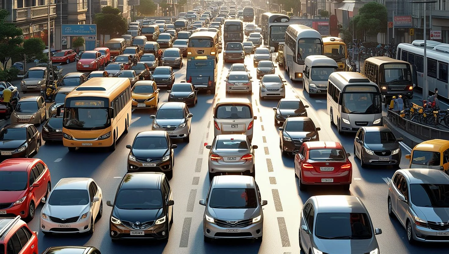 Grafik Zählung Straßenverkehr, mit KI generiert