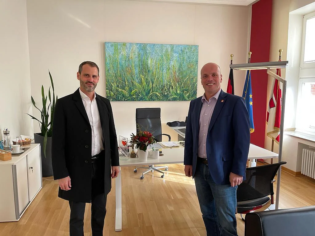 Dr. Bohnert und Bürgermeister Krützen