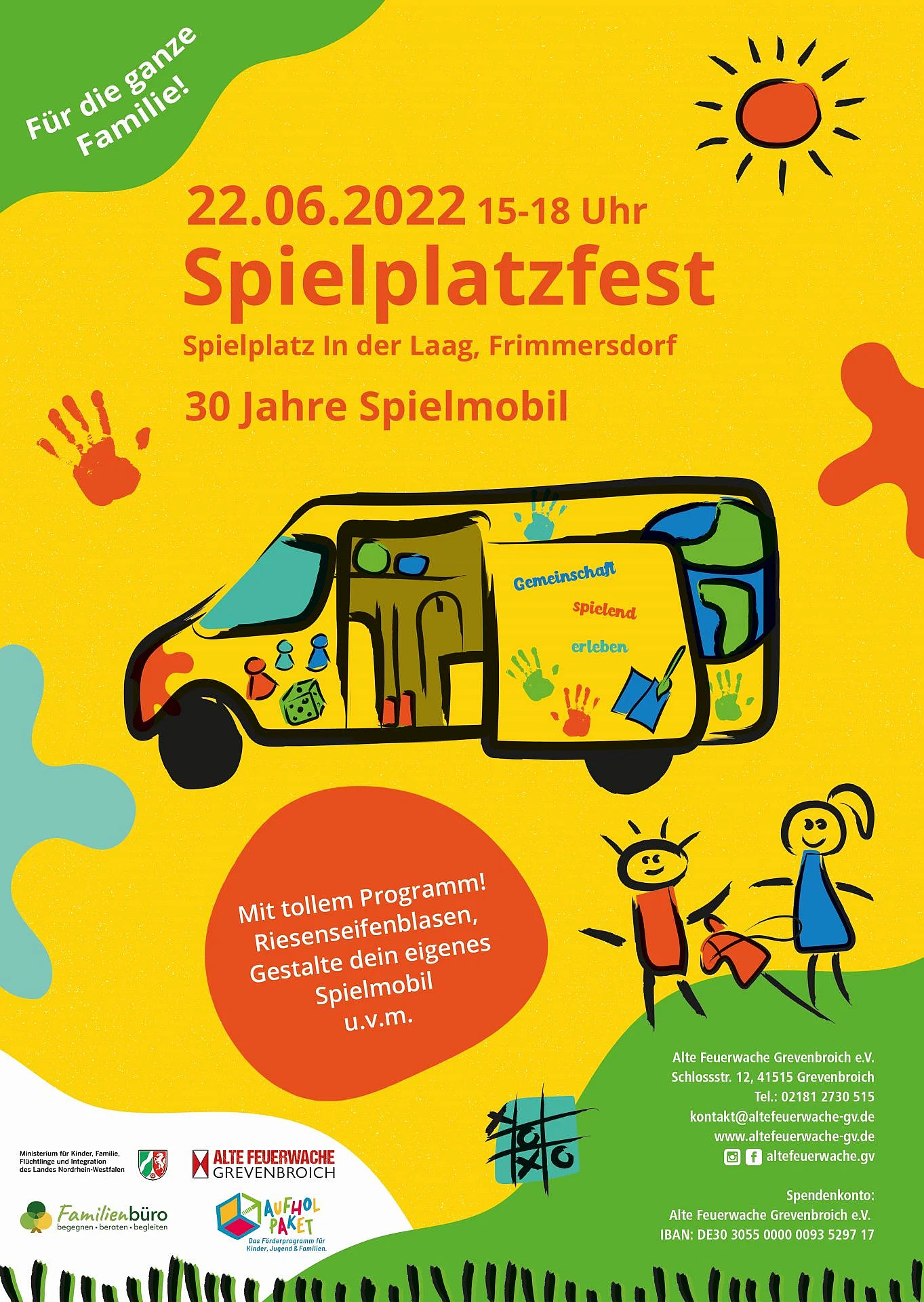 Plakat zum Spielplatzfest