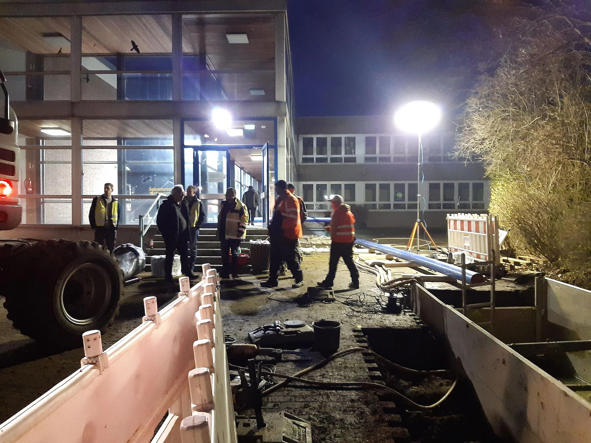 Foto von nächtlichen Arbeiten