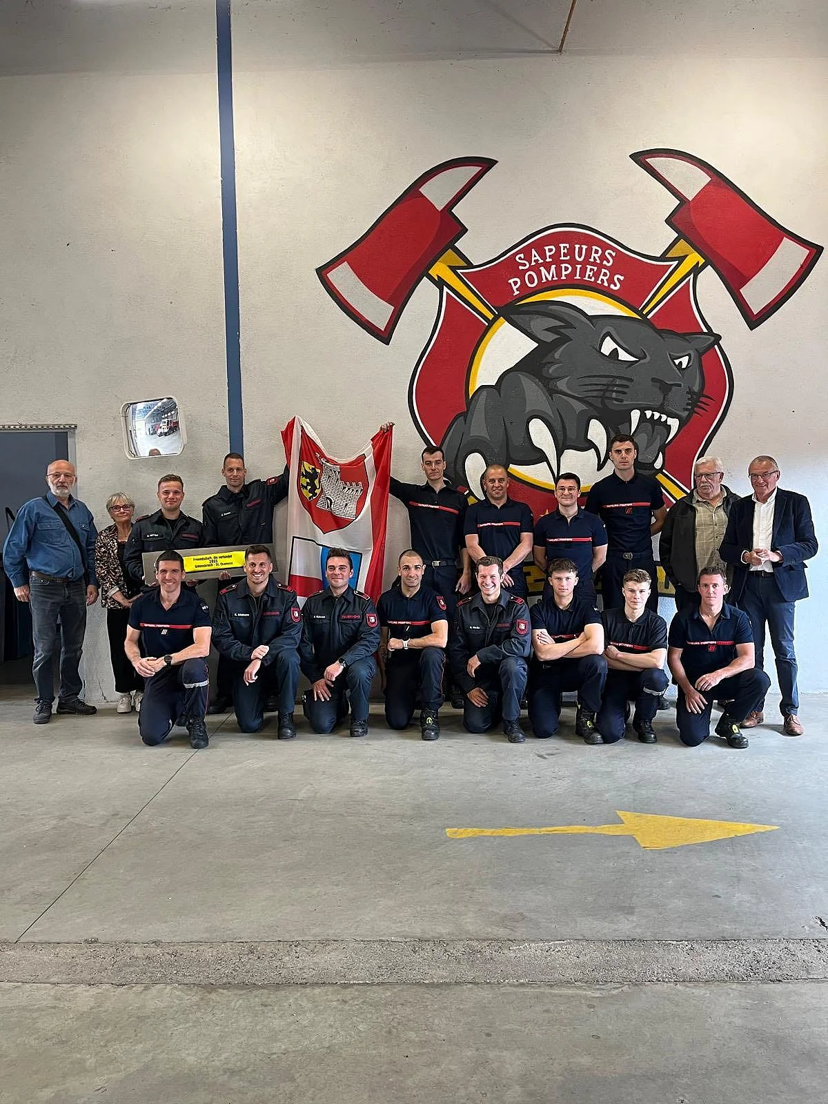 Foto von Feuerwehrleuten aus Grevenbroich und St. Chamond
