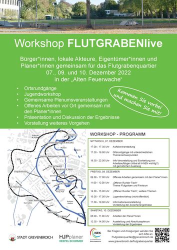 Plakat Workshop FLUTGRABENlive