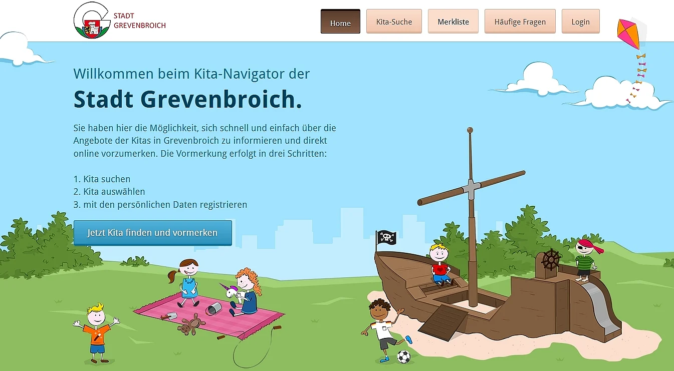 Grafik Screenshot KiTa-Navigator