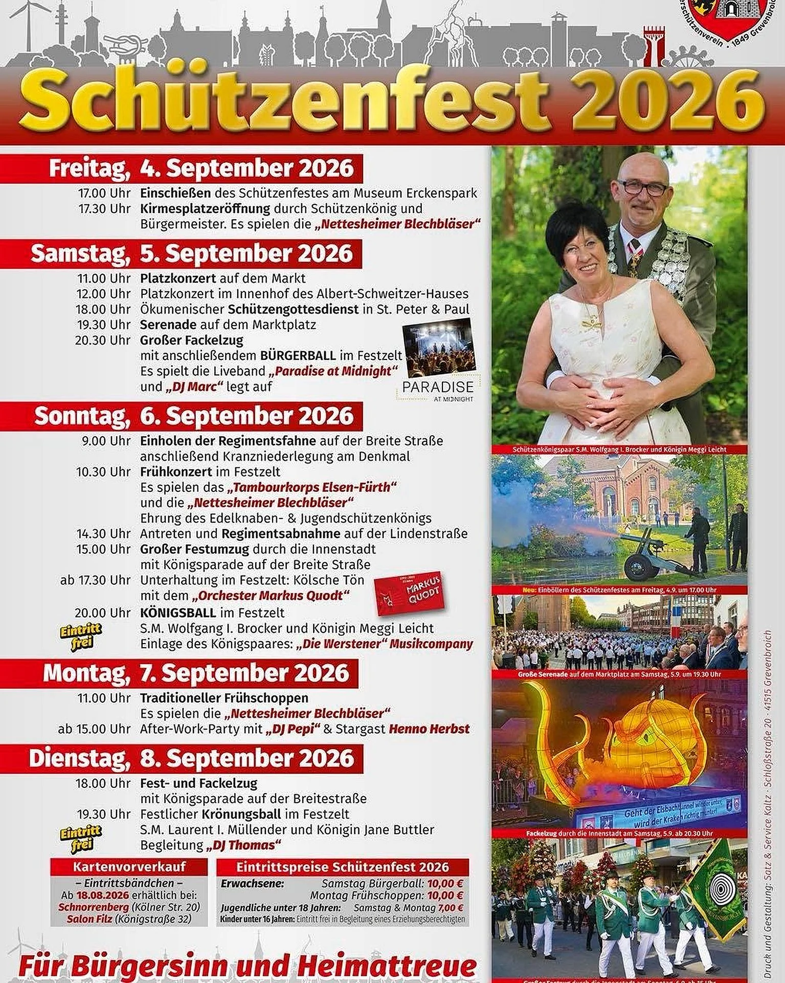 Grafik des Plakats des BSV zum Schützenfest