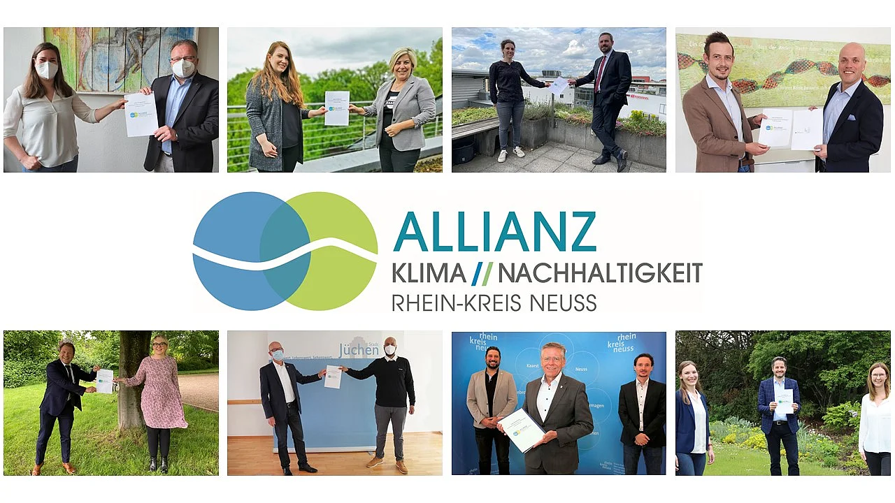 Foto-Collage der Unterzeichner